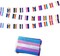 Rainbow Progress Small String Flags, 10 Types Rainbow Pride Pennant Banner Bunting Flags, LGBTQ and Gay Lesbian Pride, intersex, Bisexual, Pansexual, Transgender, Pride Month Outdoor Decorations, 33 Feet 30 Flags (1 Pack)